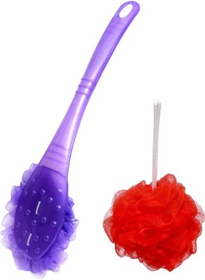 Ajaycollections Loofah(Pack of 2, Purple, Red)