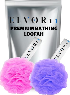 ELVOR11 Loofah(Pack of 2, Pink, Purple)