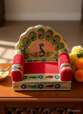takshvi Meenakari Singhasan, (Suitable for 2 and 3 no. gopal ji), Lord Laddu Gopal ji Jhula deal from flipkart