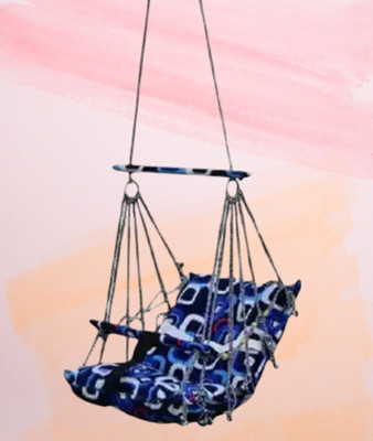 VYOM ENTERPRISE Cotton Single Sized Bedding Set(Blue, baby swing/jhula)