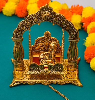 HOUZZPLUS Handicraft Metal Swing Laddu Gopal Jhula, Metal Krishna Hindola Palana Jhula