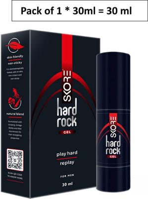 SKORE Hardrock Gel | Skin Friendly | Non-sticky | Natural blend for Men | Lubricant(30 ml)