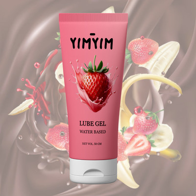 Yim Yim Strawberry Smooth Lube Gel – Enhances Intimacy, Flavored Water-Based Use Lubricant(50 g)