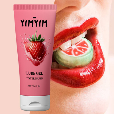Yim Yim Strawberry Lube Gel Water-Based, Flavored, Long-Lasting Personal Lubricant Lubricant(50 g)
