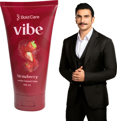 Bold Care Strawberry Flavoured Intimate Lube & Massage Gel - Water Based Formula - No Parabens - No Silicone - Long lasting - Easy on the skin - Edible - 100 ml Lubricant(100 ml)