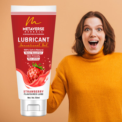METAVERSE Strawberry Intimacy Enhancer Silky Glide for Romantic Evening Lubricant(50 ml)