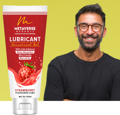 METAVERSE Strawberry Intimacy Enhancer Silky Glide for Romantic Evening Lubricant(100 ml)