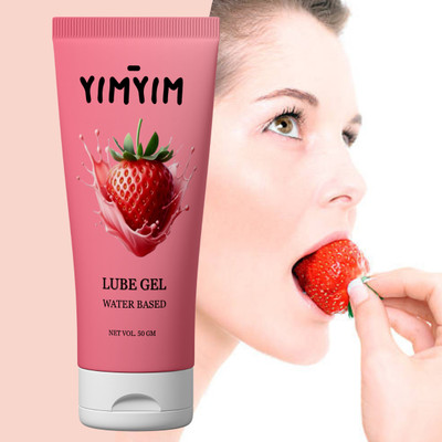 Yim Yim Strawberry Flavored Gel Lube – Enhances Intimacy, Safe for Couples & Toys Lubricant(50 g)
