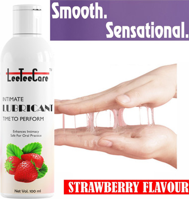 LEETEECARE Strawberry Flavoured Real Feel Long Lasting Water-based Lubricant Lubricant(100 ml)