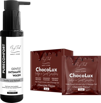 My Soul Intimate Wash | pH Balanced | With Chocolate Flavour 10 sachets (3ml x10) Lubricant(100 ml)