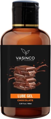 Vasinco Lubricant Gel | Chocolate Flavor | Sensitive Skin Safe | Non-Sticky, Water Based Lubricant(100 ml)