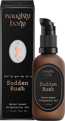 Naughty Body Sudden Rush | Water-based Tingle Gel for Her | pH Balanced | Clean & Vegan Lubricant(50 ml)