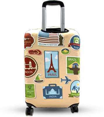 HANDCUFFS NEW Luggage Cover Trolley Travel Covers, Washable Dust Proof Anti-Scratch Suitcase Luggage Cover(XL, Beige)