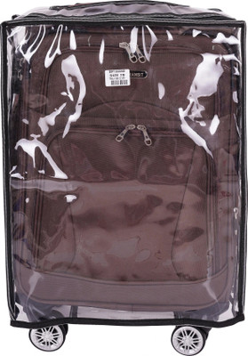 PREVAILER Trolley Suitcase Waterproof Cover for Travelling Luggage Cover Transparent Trolley Bag Cover PVC Dust Proof Cover Luggage Bag cover Luggage Cover(20Inch(S), Black)