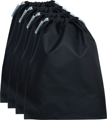 SHOESHINE Waterproof & Dust Proof Shoes Bag Fine Quality Fabric Protect Your Shoe from Water and dust - Black 4Pcs Luggage Cover(Large, Black)