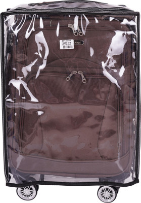 KLASSY For Soft Lagugge Trolley/Suitcase 28-Inch Transparent Waterproof Dustproof Trolley Luggage Suitcase Cover Luggage Cover(28 Inch, Black)