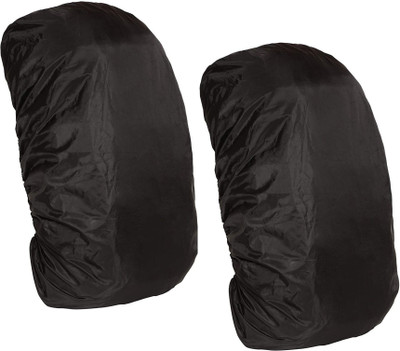 Swarnanukesh - Bag Cover Waterproof Dust Proof Rain Cover for SchoolBag/LaptopBag ( Pack of 2 ) Luggage Cover(Standard, Black)