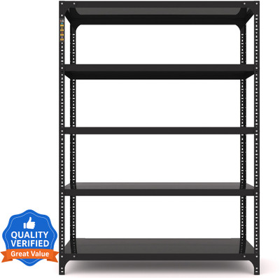FIDVI Slotted Angle Rack (12X35X48)INCH 4 Shelf 22 Gauge Shelf 16 Gauge Angle Luggage Rack