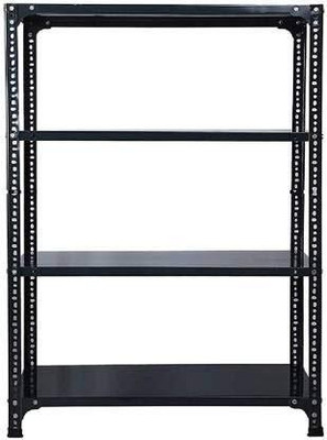 Rackchahiya Angle Rack CRC Sheet 4 Shelves Multipurpose Rack Dimension 12X24x36'' Luggage Rack