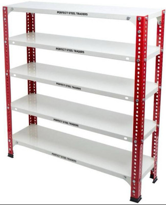 fiora Slotted Angle CRC Sheet 5 Shelves Multipurpose Storage Luggage Rack