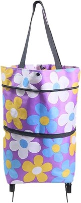 PAVITYAKSH Shopping Trolley Bag with High-Quality Polyester Material for Grocery (1Pc) Luggage Trolley(Foldable)