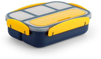PBKN Heavy Lock Microwave Safe Tiffin Box Sturdy Design Eco-Friendly Lunch Carrier 4 Containers Lunch Box(1300 ml)