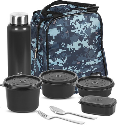 Jaypee Plus Pro Lunch Box Bag Combo Suitable for Office, Travelling and Picnic Easy to Carry 4 Containers Lunch Box(1390 ml)