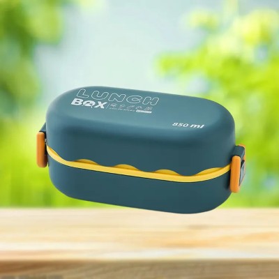 AKR plastic lunch box with spoon microwave safe double layer box 1 Containers Lunch Box(850 ml, Thermoware)