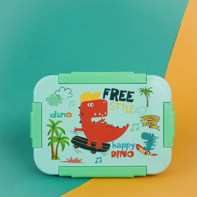 ilearnngrow Bento box- Dino - Rectangle 5 Containers Lunch Box(750 ml, Thermoware)