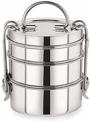 Inaara STAINLESS STEEL 3 LAYER LUNCH BOX 3 Containers Lunch Box(1000 ml)