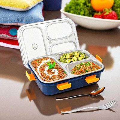 Colorbee Everest Insulated Stainless Steel Lunch Box with Leak-Proof 3 Sections 3 Containers Lunch Box(750 ml, Thermoware)