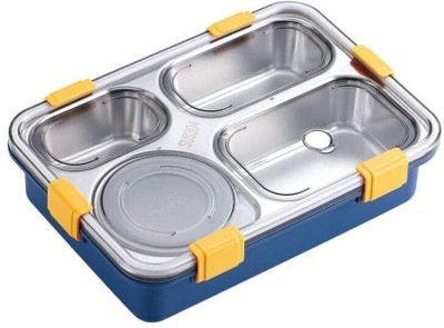 MJKD 4 Compartment Lunch Box Leakproof Thermal Insulation Lunch Boxes 4 Containers Lunch Box(1000 ml, Thermoware)
