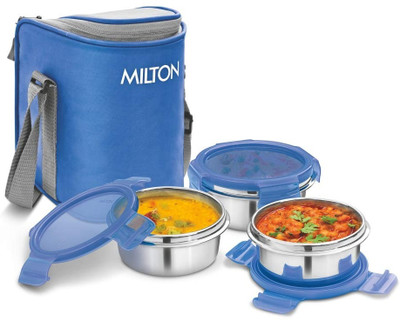 MILTON Cube 3 Lunch Box 3 Containers Lunch Box(300 ml, Thermoware)