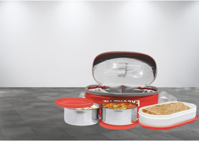 IDEAL PRIME SS2 LB_830 3 Containers Lunch Box(1000 ml, Thermoware)