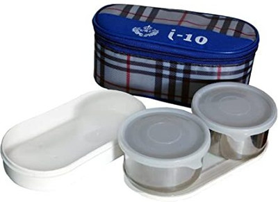 Nexshop Executive Lunch Box Soft Insulated Tiffin Box Microwave Safe Container 3 Containers Lunch Box(800 ml, Thermoware)