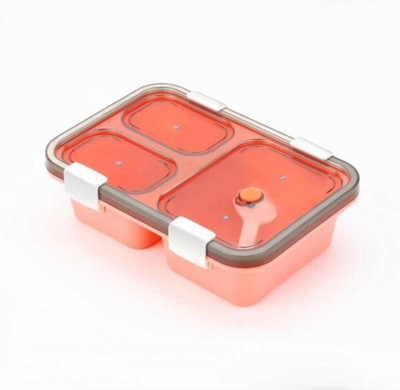 SRIARA 3-Compartment Lunch Box with Leak-Proof Lid – Durable Food Container 3 Containers Lunch Box(500 ml, Thermoware)
