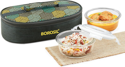 BOROSIL ICYCSOS400H 2 Containers Lunch Box(800 ml)