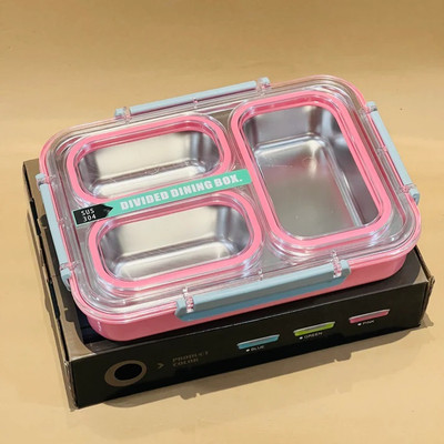 PM SELECT Bento 3 compartment lunch box leakproof airtight 3 Containers Lunch Box(1200 ml, Thermoware)