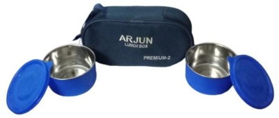 Arjun Office Plus 2 Stainless Steel Containers Tiffin Insulated Lunch Box |300 ml x 2 2 Containers Lunch Box(1100 ml)