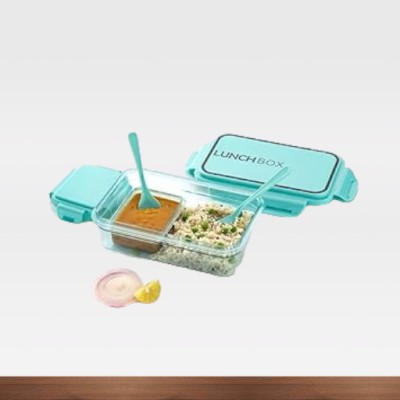 ROSTY Sky Blue_Transparant_Lunch_Box12 1 Containers Lunch Box(500 ml)