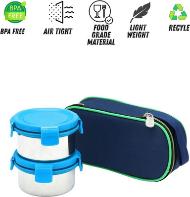 Soulvibes Stainless Steel Airtight Lunch Box Set with Carry Bag 1 Containers Lunch Box(600 ml, Thermoware)