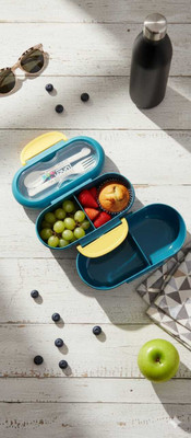 p d global Lunch Box 3 Containers Lunch Box(800 ml)