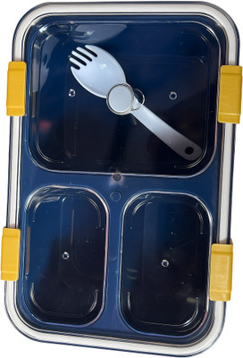 TheNextZone blue lunch box 3 Containers Lunch Box(800 ml, Thermoware)