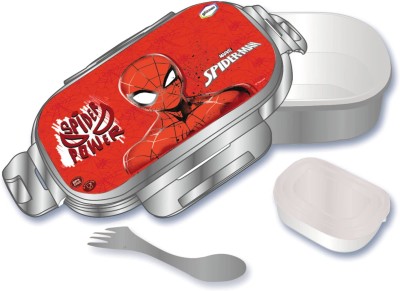 Gluman Spiderman Insulated School Tiffin Box with Steel D-Dibbi,Spoon and Spork- 800 ml 1 Containers Lunch Box(800 ml)