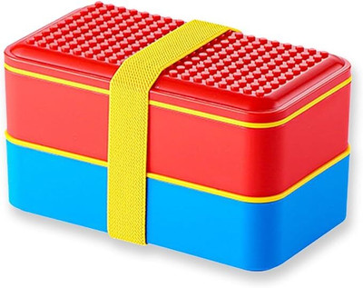 BLINK BASKET 1000ml Leak-Proof Lunch Box With Spoon for Children, Double Layer Lunch Box 2 Containers Lunch Box(1000 ml)