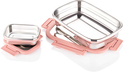 HouseGlow Stainless Steel Lunchbox 2 Containers Lunch Box(1100 ml)