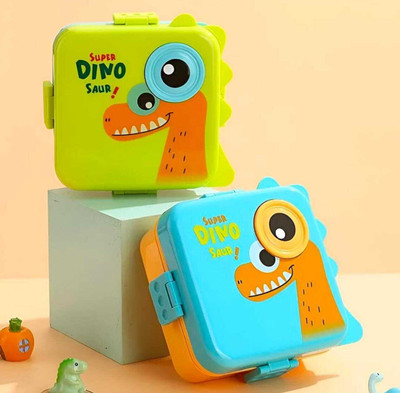 RamboSil Premium Lunch Box For Kids With Spoon,1000ml Cute Leakproof Bento Box For Kids 2 Containers Lunch Box(1000 ml)