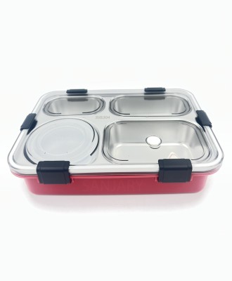 SANJARY 4 Grid Insulated Stainless Steel Lunch Box 1000ml color may vary 4 Containers Lunch Box(1000 ml, Thermoware)