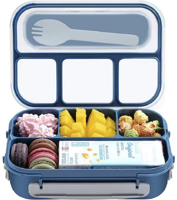 ZingZest Lunch Dabba Food Carry Box 4 Compartment Box Roti Box Tiffin Set Home Food Box 4 Containers Lunch Box(1300 ml)