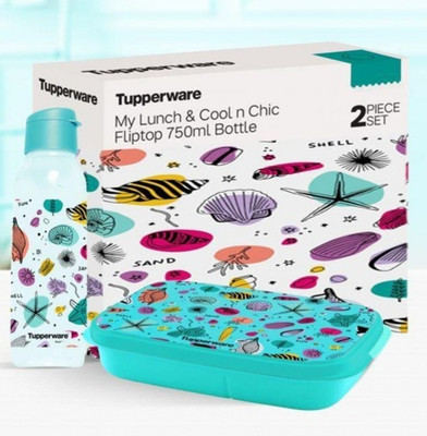 TUPPERWARE Mylunchelsewhere 2 Containers Lunch Box(590 ml)